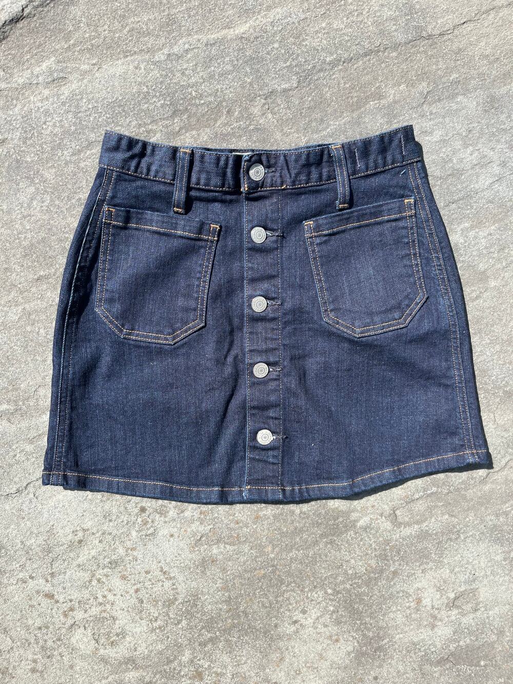 Denim & Supply Ralph Lauren Tilden Button Front Mini Skirt 24 25 Boho Indigo 💙